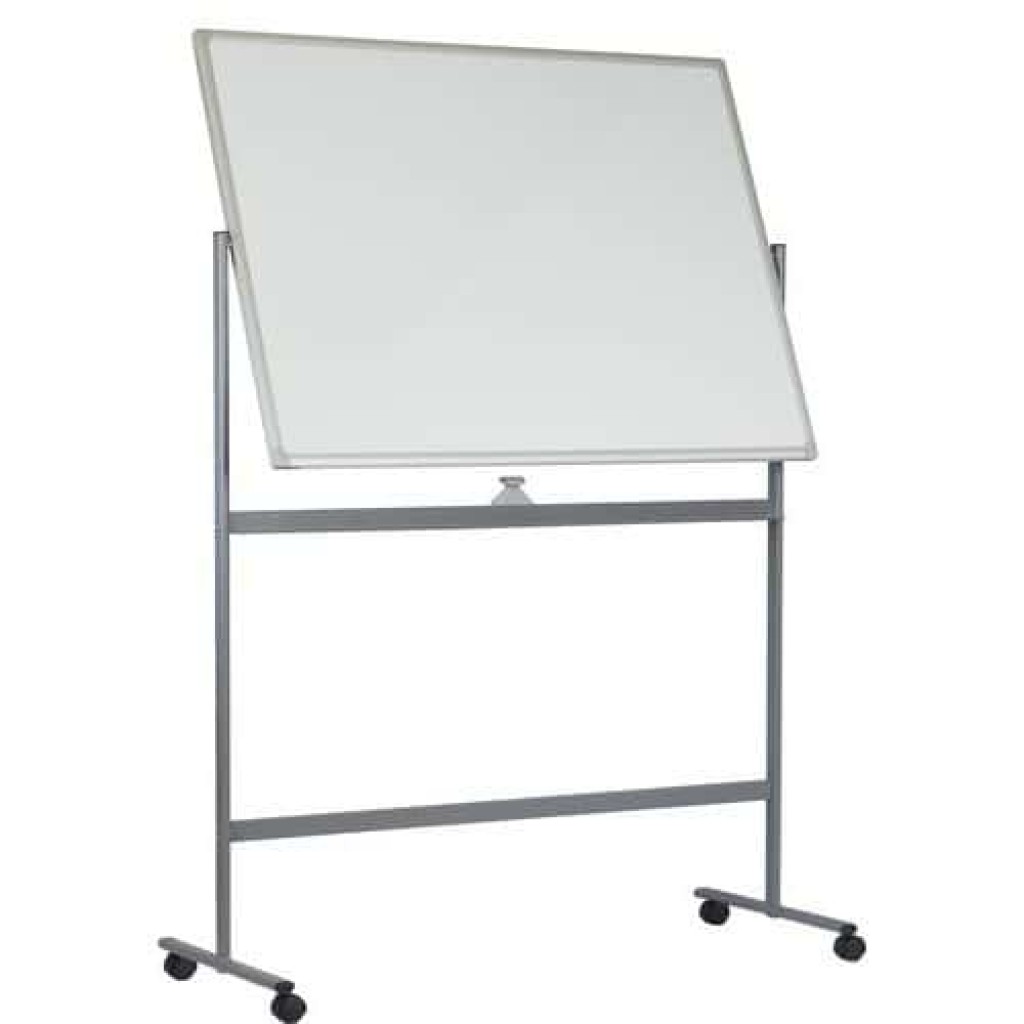 Mobilní bílá magnetická tabule Basic, oboustranná, 90 x 120 cm (MB-1133060)