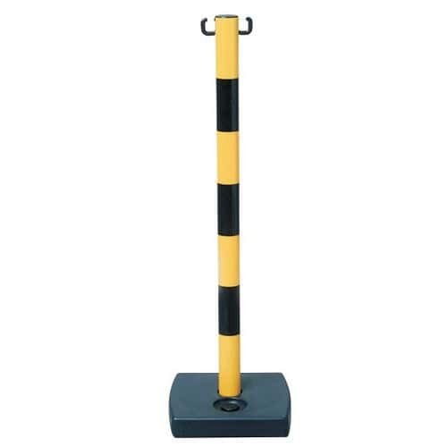 Plastový zahrazovací sloupek Tao, výška 90 cm, černý/žlutý (MB-853043)