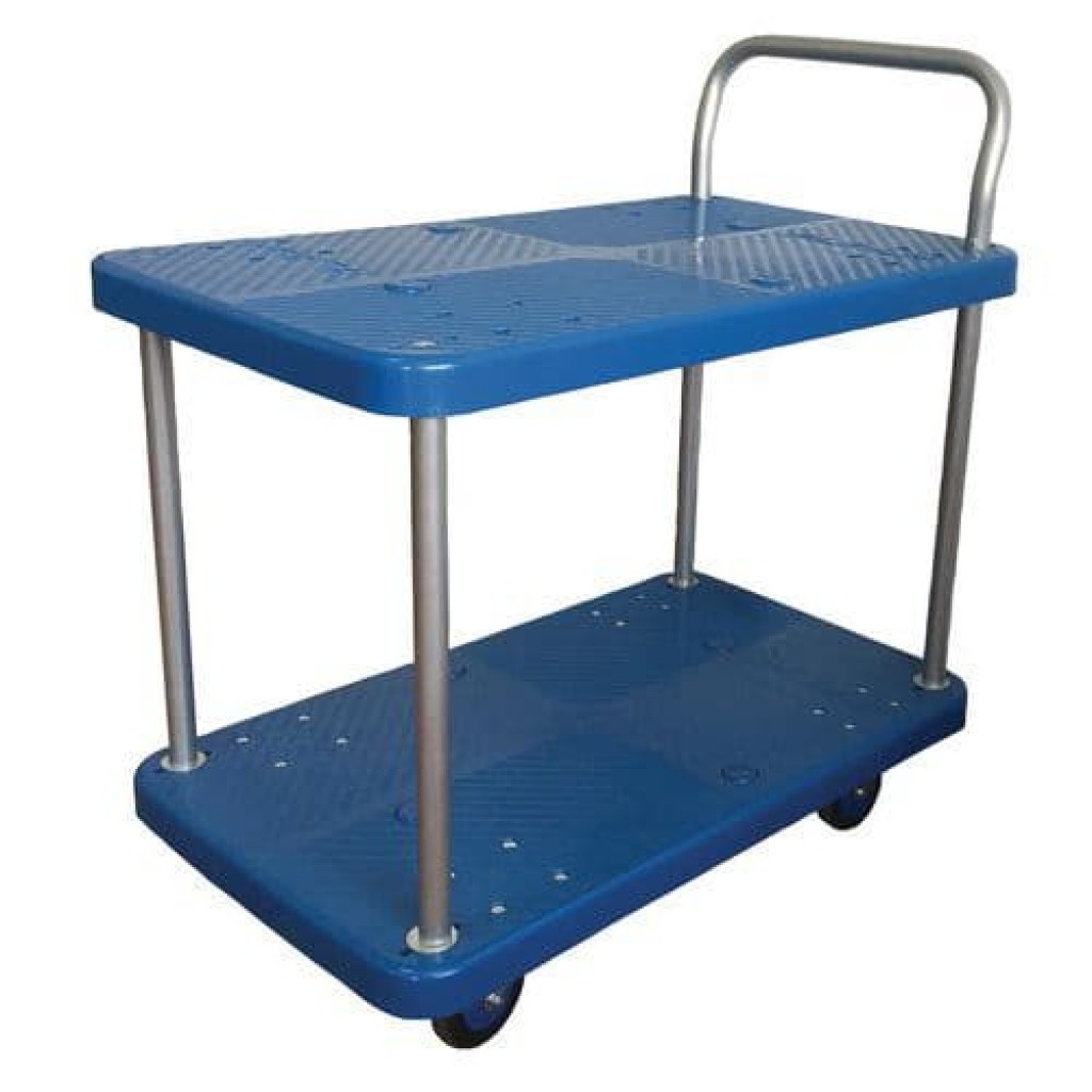 Policový vozík s madlem, do 150 kg, 2 police (MB-784079)