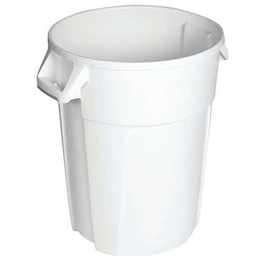 Plastový odpadkový koš Manutan Pure, objem 85 l, bílá (MB-1501380)