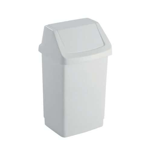 Plastový odpadkový koš Simple, objem 25 l, bílý (MB-122008)