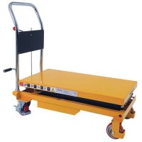 (obrázek pro) Mobilní hydraulický zvedací stůl Manutan Expert, do 350 kg, deska 90,5 x 50 cm