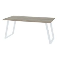 (obrázek pro) Kancelářský stůl Viva Shape, 120 x 80 x 75 cm, rovné provedení, podnoží bílé, dub oyster