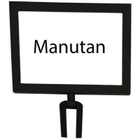 (obrázek pro) Informační tabulka k zahrazovacím sloupkům Manutan Expert 2 m, černá, horizontální