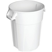 (obrázek pro) Plastový odpadkový koš Manutan Expert Pure, objem 120 l, bílá