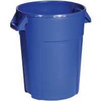 (obrázek pro) Plastový odpadkový koš Manutan Expert Pure, objem 85 l, modrá