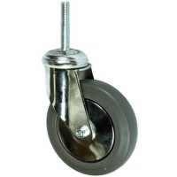 (obrázek pro) Gumové přístrojové kolo s čepem, průměr 125 mm, otočné, kluzné ložisko