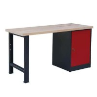 (obrázek pro) Dílenský stůl Weld se skříňkou 80 cm, 84 x 150 x 68,5 cm, antracit