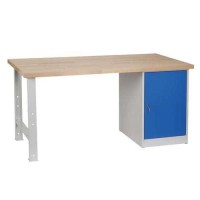 (obrázek pro) Dílenský stůl Weld se skříňkou 80 cm, 84 x 170 x 80 cm, šedý