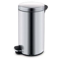 (obrázek pro) Kovový odpadkový koš Basic, objem 30 l, matný nerez