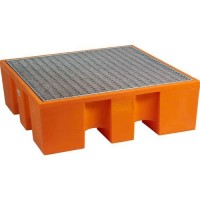 Plastov zchytn vana Manutan s kovovm rotem, kapacita 450 l