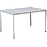 Jídelní stůl Manutan Dino se světle šedým podnožím RAL 7035, 120 x 80 x 74,5 cm, svět