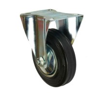 (obrázek pro) Gumové transportní kolo s přírubou, průměr 125 mm, valivé ložisko