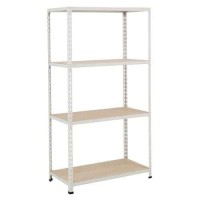 (obrázek pro) Kovový regál Rapid 2, 160 x 122 x 73 cm, 200 kg/police, 4 dřevotřískové police, pozink