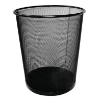 (obrázek pro) Drátěný odpadkový koš Rib, objem 12 l, černý