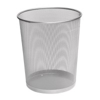 (obrázek pro) Drátěný odpadkový koš Rib, objem 12 l, stříbrný