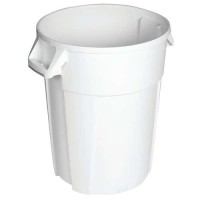 (obrázek pro) Plastový odpadkový koš Manutan Expert Pure, objem 120 l, bílá