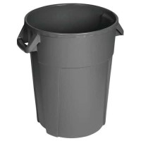 (obrázek pro) Plastový odpadkový koš Manutan Expert Pure, objem 120 l, šedá