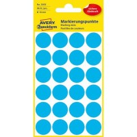 (obrázek pro) Samolepicí kulaté etikety Avery Zweckform, papírové, průměr 18 mm, modré