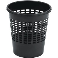 (obrázek pro) Plastový odpadkový koš Office, objem 10 l, černý