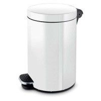 (obrázek pro) Kovový odpadkový koš Basic, objem 5 l, bílý
