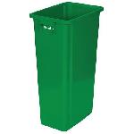 Plastový odpadkový koš Manutan Select na tříděný odpad, zelený