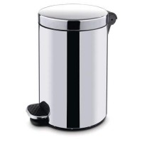 (obrázek pro) Kovový odpadkový koš Basic, objem 5 l, lesklý nerez
