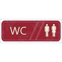 (obrázek pro) WC muži i dámy, samolepka 200 x 70 x 0,1 mm, modrá