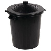 (obrázek pro) Plastová popelnice Manutan Expert Black, objem 80 l