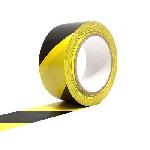 Podlahová páska C-tape, šířka 50 mm, černá/žlutá