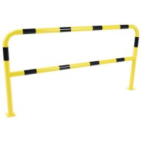 (obrázek pro) Kovová zábrana Manutan Expert, délka 200 cm, průměr 59 mm, žlutá/černá