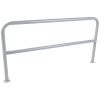 (obrázek pro) Kovová zábrana Manutan Expert, délka 200 cm, průměr 59 mm, šedá