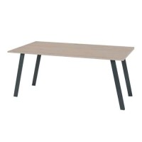 (obrázek pro) Kancelářský stůl Manutan Standard, 140 x 80 x 75 cm, šikmé provedení, podnoží antracit, dub