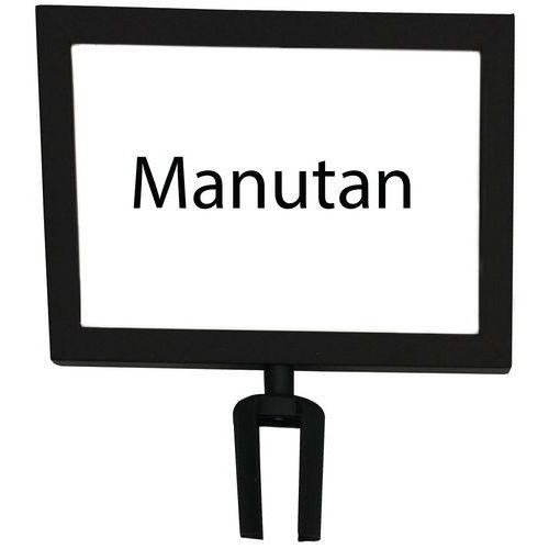 (obrázek pro) Informační tabulka k zahrazovacím sloupkům Manutan Expert 2 m, černá, horizontální