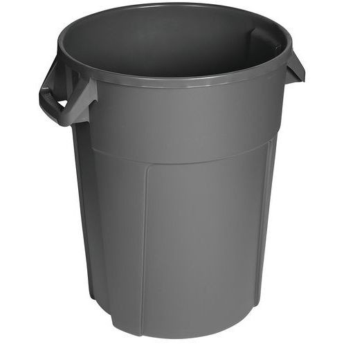 (obrázek pro) Plastový odpadkový koš Manutan Expert Pure, objem 120 l, šedá