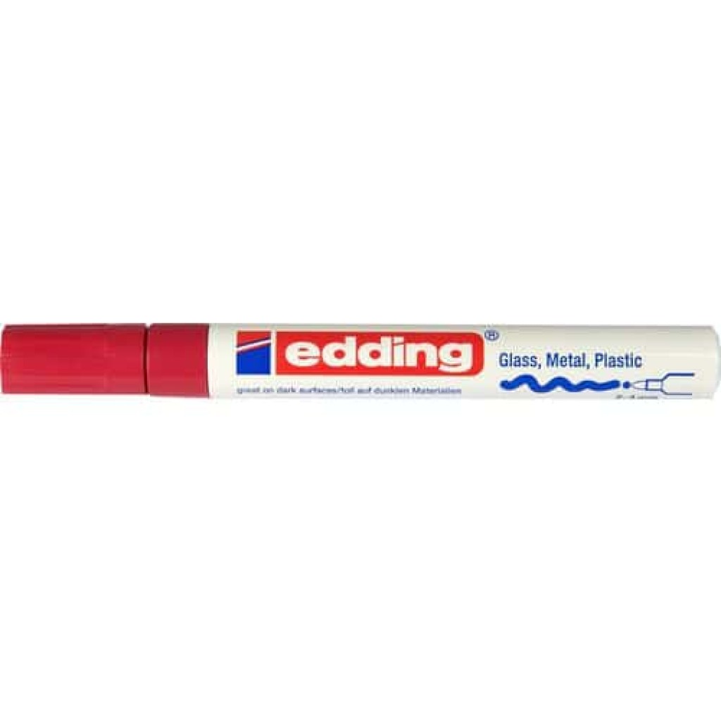 (obrázek pro) Průmyslový lakový popisovač Edding 750, balení 10 ks, červený