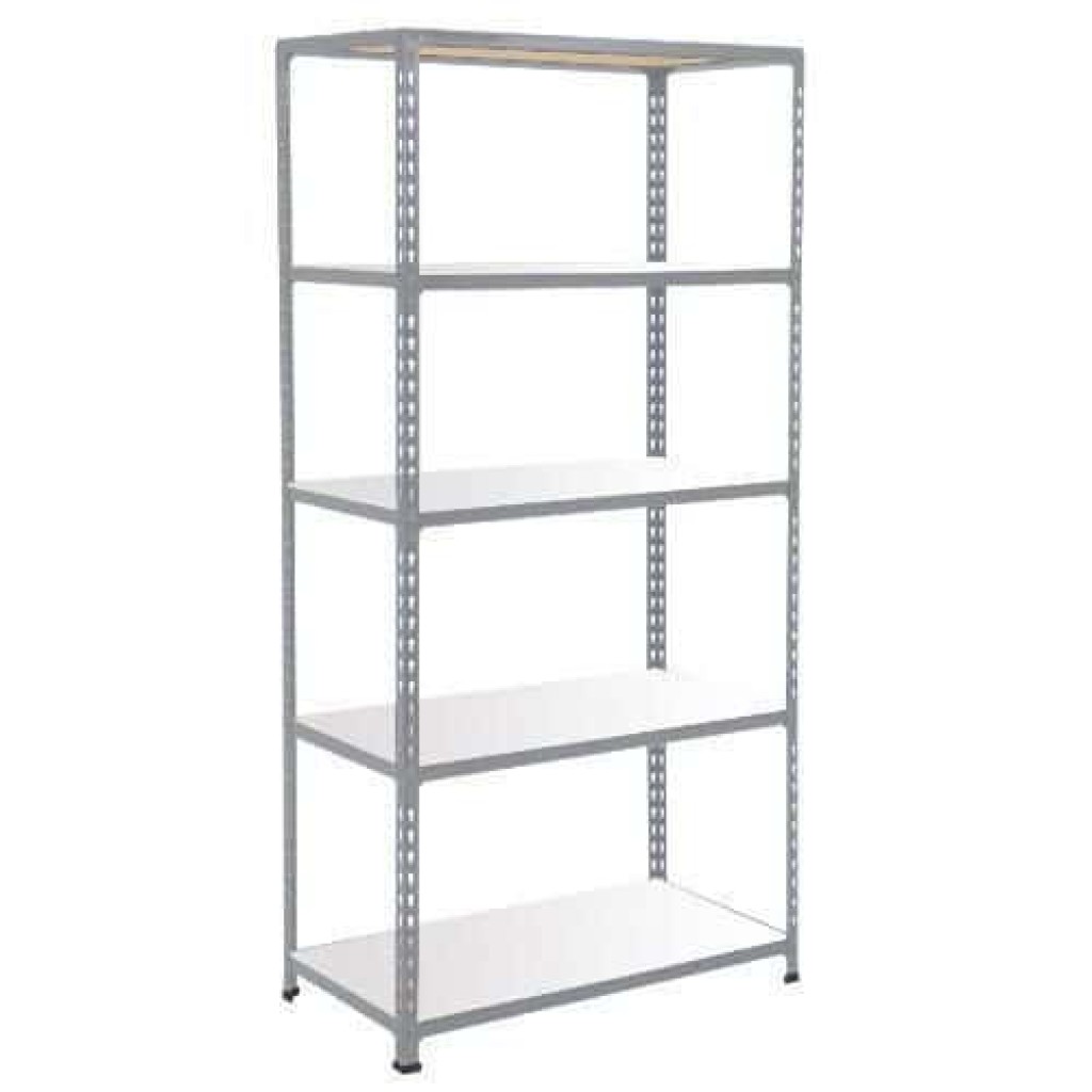 (obrázek pro) Kovový regál Rapid 2, 198 x 91,5 x 91,5 cm, 340 kg/police, 5 laminovaných polic, pozink