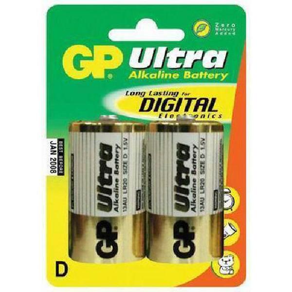 Fotografie GP alkalické baterie ULTRA D (LR20), 2ks Gp batteries ULTRA D B1941 GP Batteries A126:51216