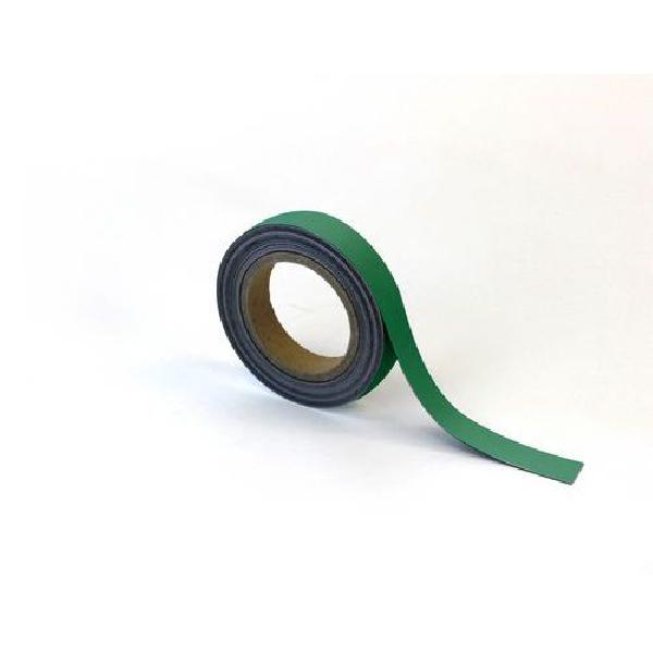 Magnetická páska na regály Manutan, 10 m, zelená, šířka 25 mm (MB-179140)