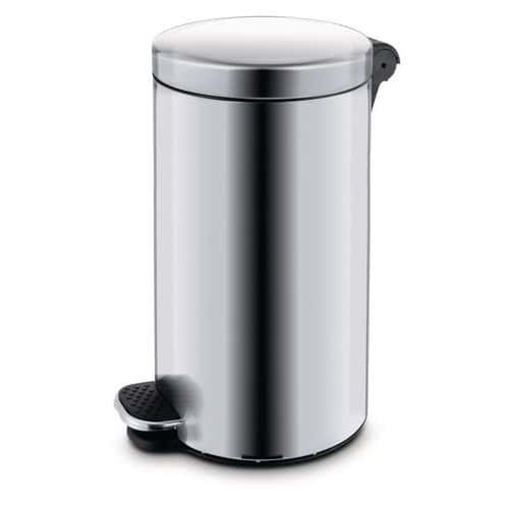 (obrázek pro) Kovový odpadkový koš Basic, objem 30 l, matný nerez