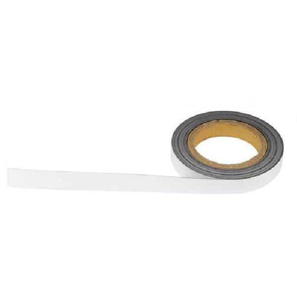 Magnetická páska na regály Manutan, 10 m, bílá, šířka 20 mm (MB-179036)