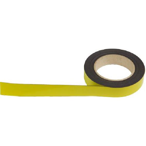 Magnetická páska na regály Manutan, 10 m, žlutá, šířka 25 mm (MB-179039)