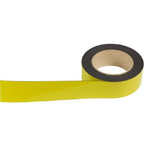 Magnetická páska na regály Manutan, 10 m, žlutá, šířka 40 mm (MB-179043)