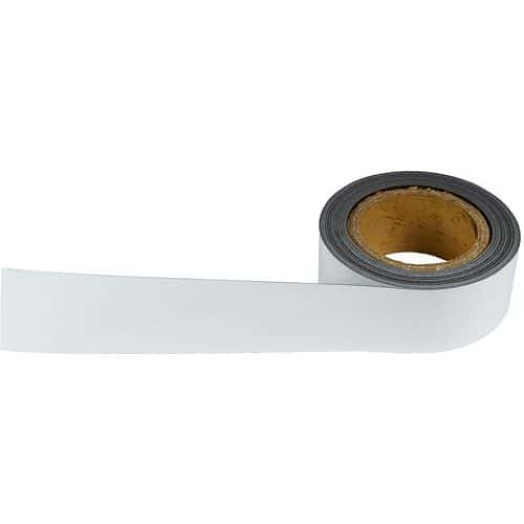 Magnetická páska na regály Manutan, 10 m, bílá, šířka 50 mm (MB-179044)
