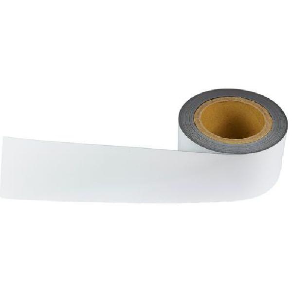 Magnetická páska na regály Manutan, 10 m, bílá, šířka 70 mm (MB-179046)