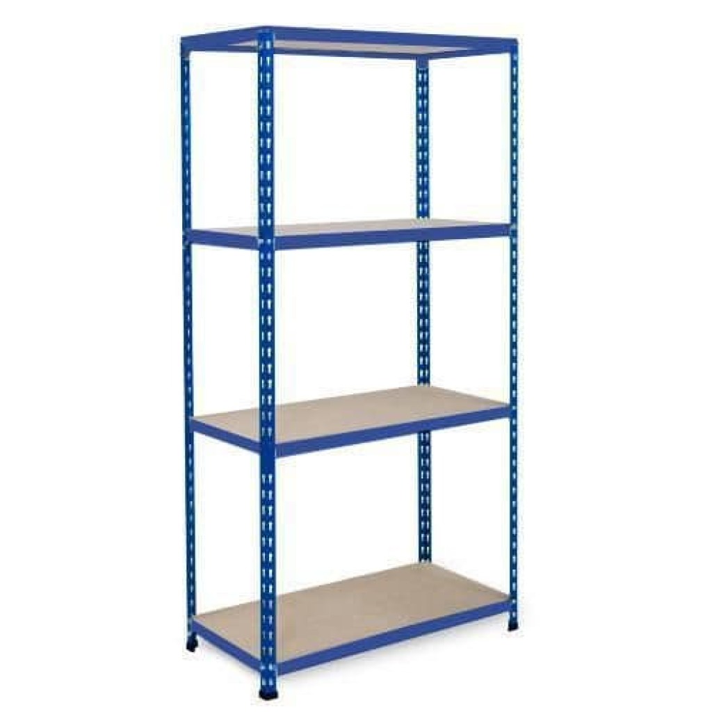 (obrázek pro) Kovový regál Rapid 2, 160 x 122 x 73 cm, 200 kg/police, 4 dřevotřískové police, modrý