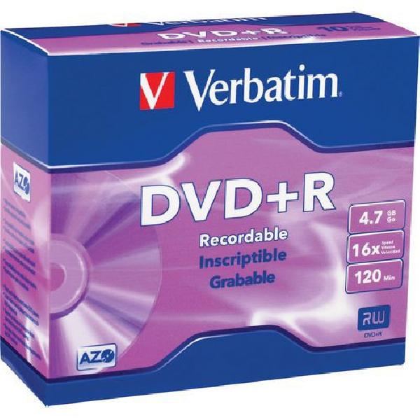 Verbatim DVD plus R 4,7 GB 16x, AZO, slim box, 5 ks (MB-8912352)