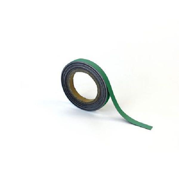 Magnetická páska na regály Manutan, 10 m, zelená, šířka 15 mm (MB-179132)