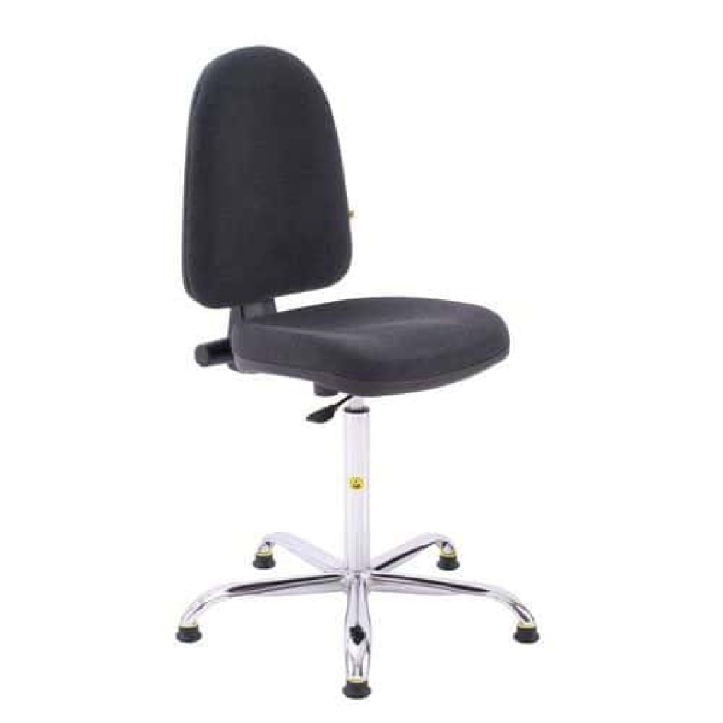 Antistatická ESD pracovní židle Waylon K2 s kluzáky, černá (MB-1173003)