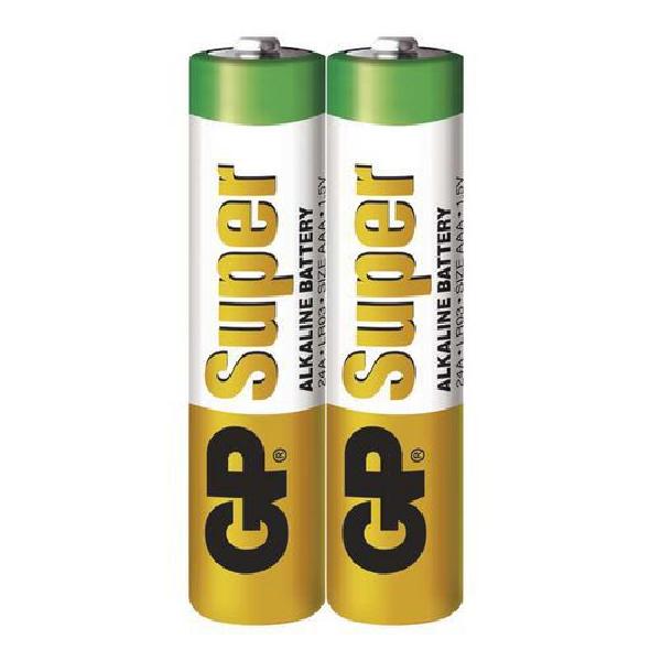 Fotografie GP alkalická baterie SUPER AAA (LR03), 2ks Gp batteries SUPER AAA B1310 GP Batteries A126:51058